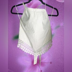 Guess White Lace Halter Top